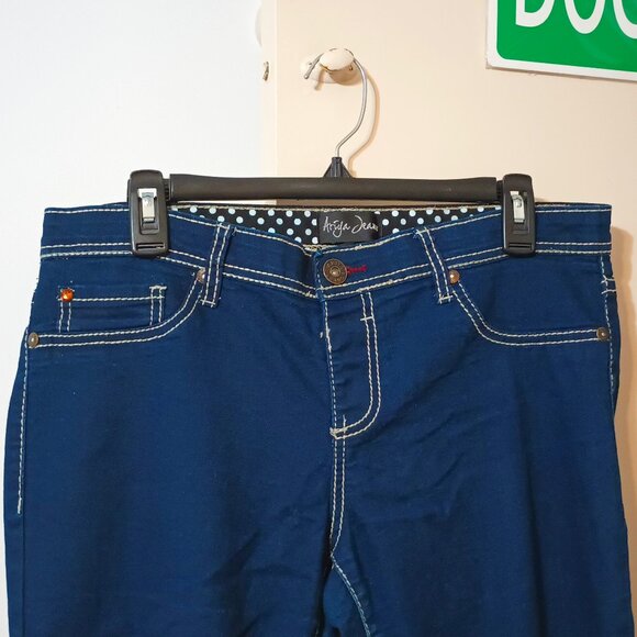 EUC ~ Ariya Jeans Bold Elements Womens High Rise Skinny Fit Jeans (Size: 13/14) - Picture 2 of 5